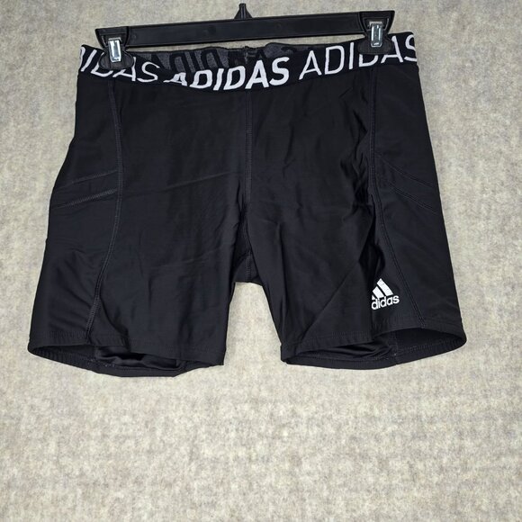 Adidas Mens Black Climalite Compression Shorts XL Nylon/Spandex - Picture 1 of 4